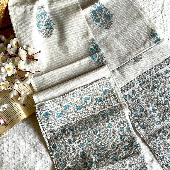 fabindia Other - FABINDIA Kota printed sheer curtain set of 2